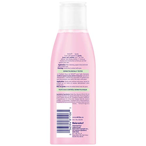 NIVEA Visage Gentle Toner on a cotton pad for residue removal