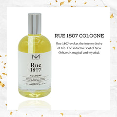 Niven Morgan Black Cypress Rue 1807 bottle closeup highlighting rich, woody notes