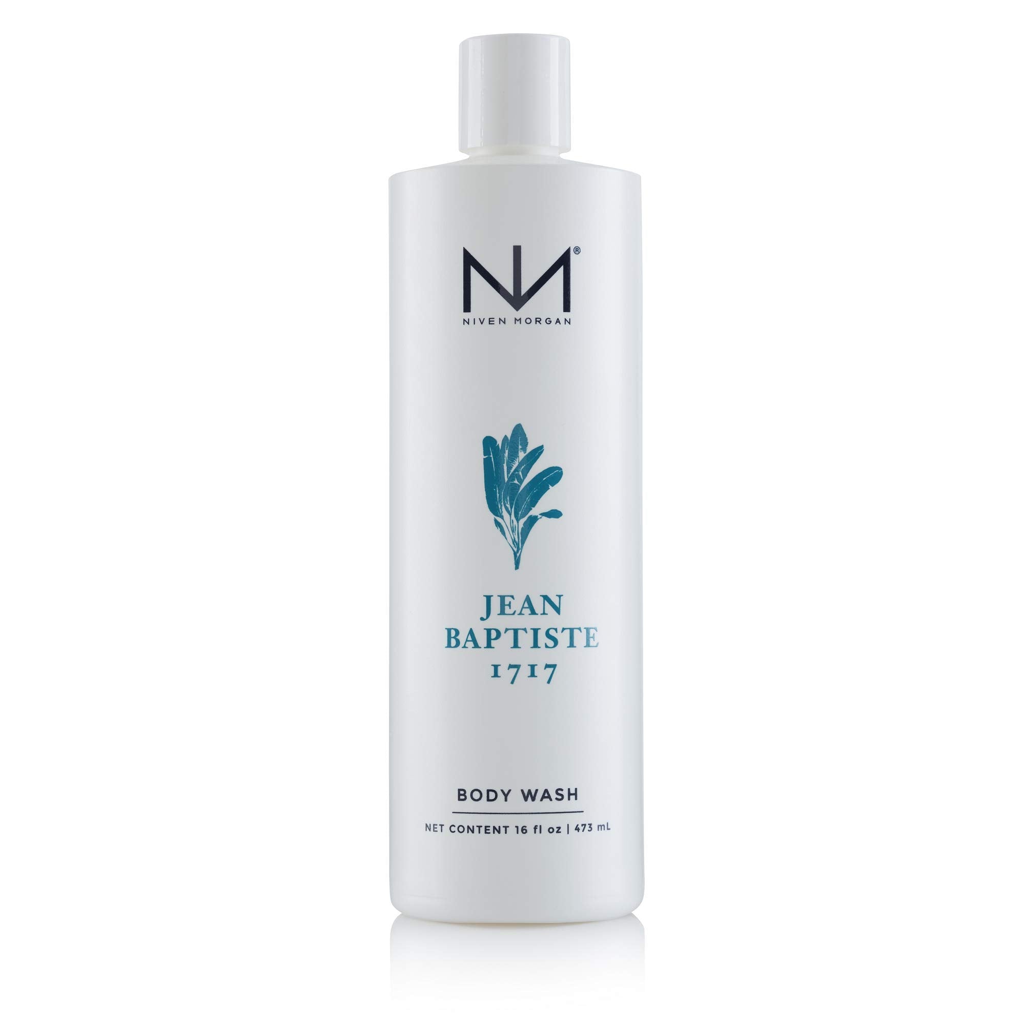 Niven Morgan Jean Baptiste Body Wash bottle front, vitamin E for gentle cleansing