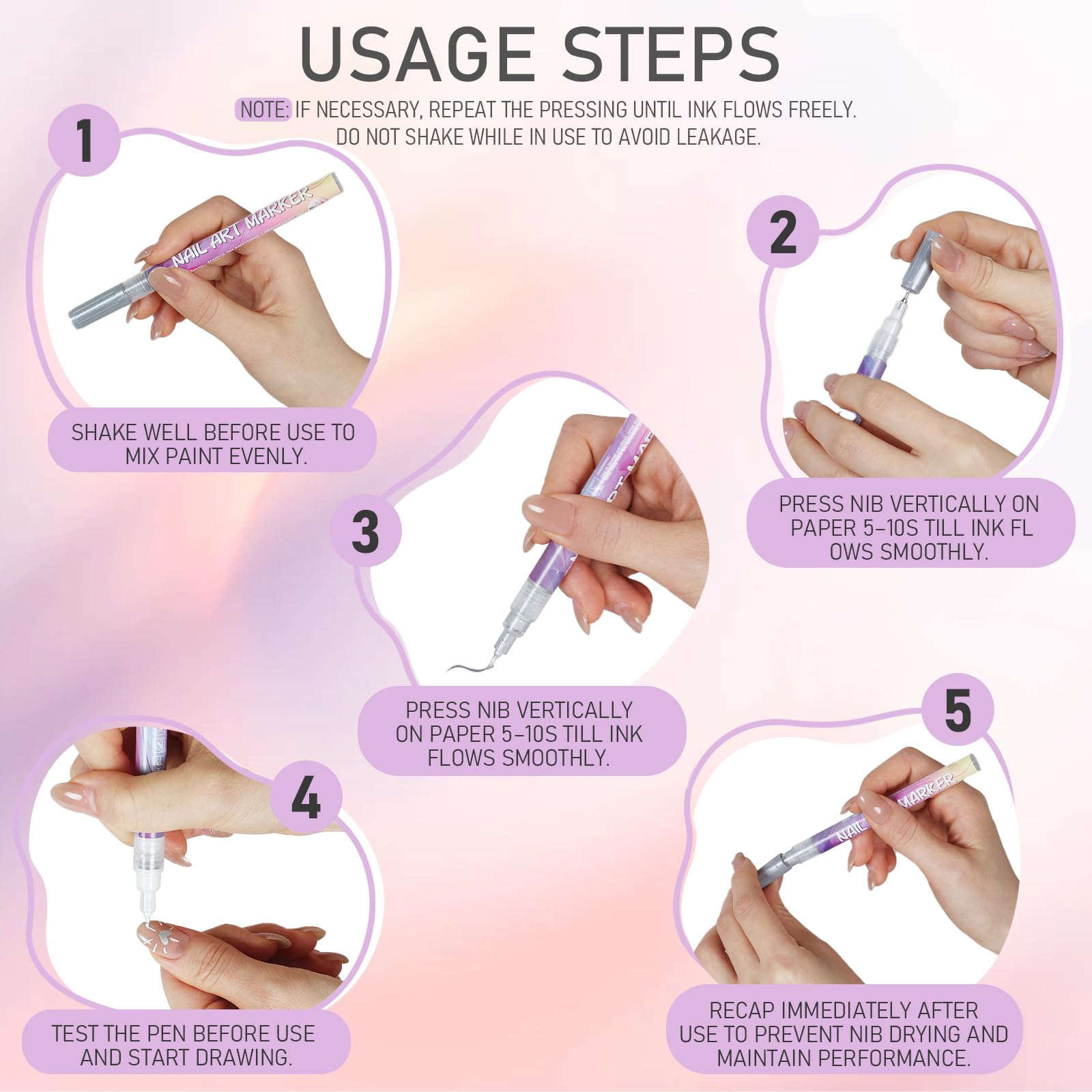 NivLop ergonomic-grip-design comforts during long nail art sessions.
