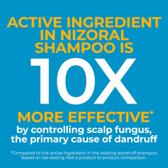 Nizoral after-shampoo routine image featuring conditioner ready for use.