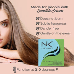 NK Professional Care packaging and labeling on shelf communicates vegan, formaldehyde-free claims.