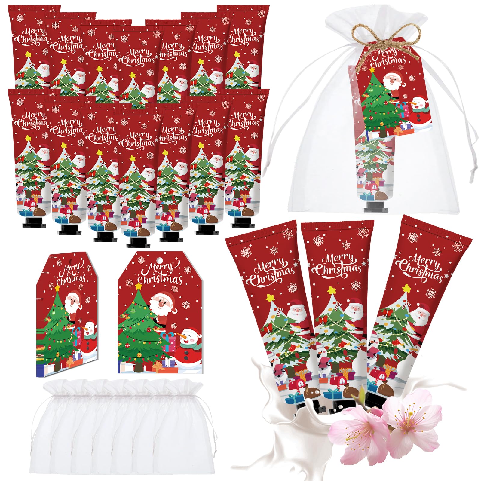Nlicrst Christmas hand cream with Santa pattern for guest gifts and festive charm