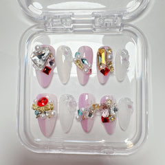 NLSJMP Luxury design nails elevate outfits with chic, reusable press-ons