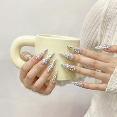NLSJMP reusable press-on nails with toolkit for at-home styling.