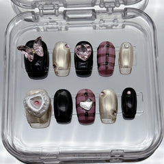 NLSJMP rhinestone glitter 3D design nails add sparkle and drama.