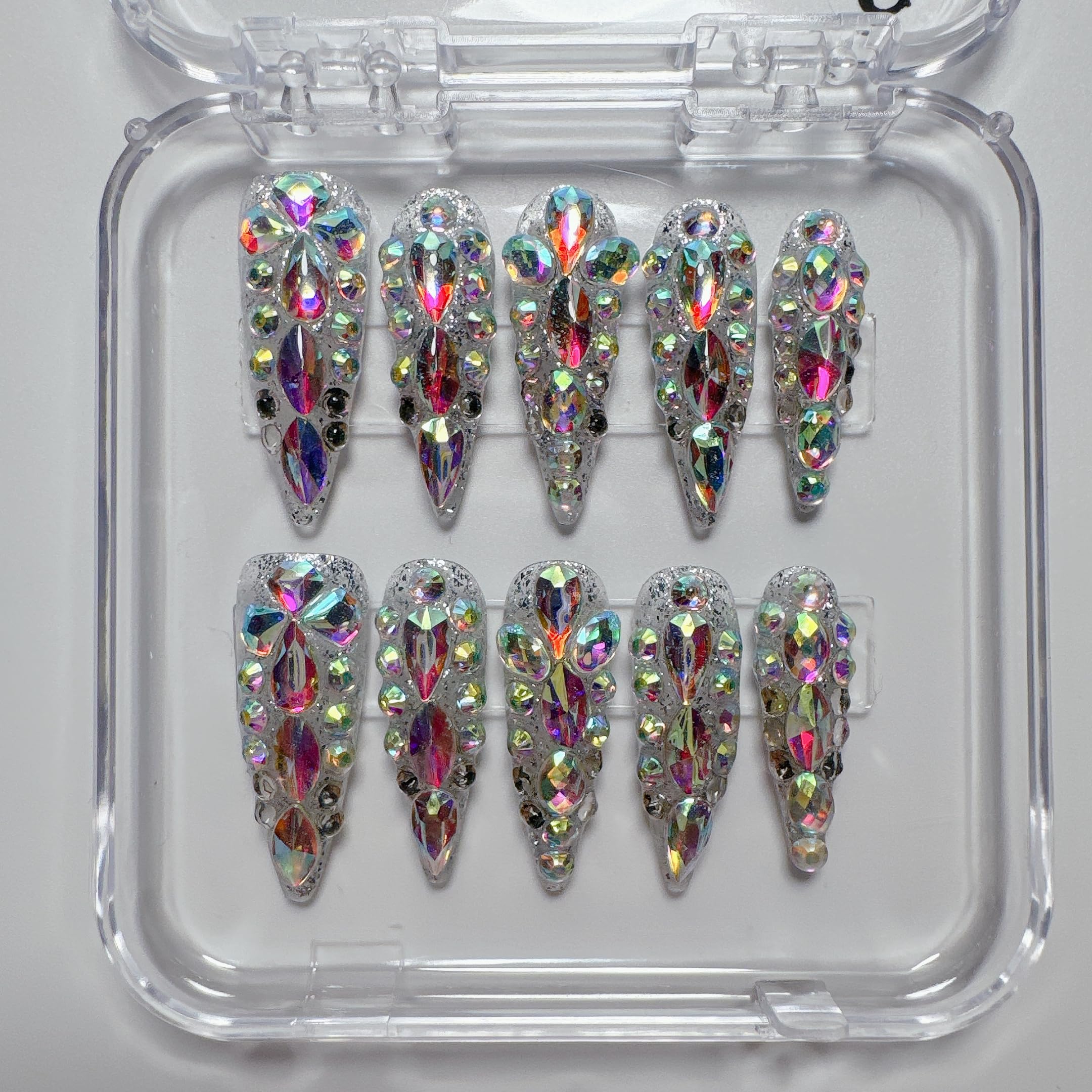NLSJMP rhinestone glitter design adds upscale sparkle for events.