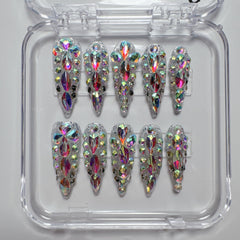 NLSJMP rhinestone glitter design adds upscale sparkle for events.
