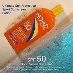 NO-AD SPF 50 Sport application dispense enables easy, even coverage.