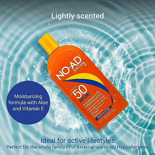 NO-AD SPF 50 Sport lotion texture looks smooth and non-greasy.