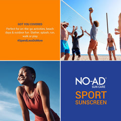NO-AD SPF 50 Sport pack of 2 offers value for families.
