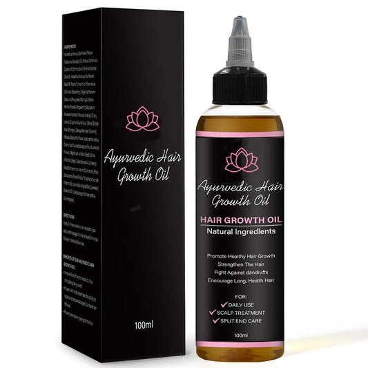 NO BALD Lifewitqueenp Hair Growth Oil bottle emphasizes lightweight, universal care for all hair types.