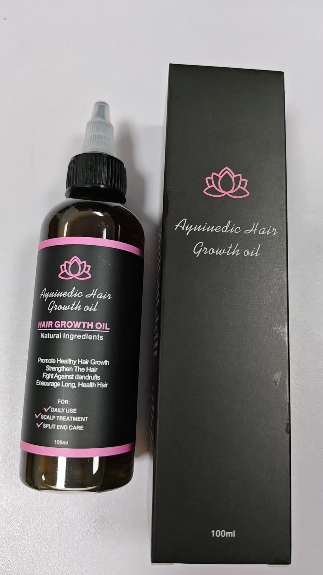 NO BALD Lifewitqueenp Six-herb blend hints at natural, holistic hair care.