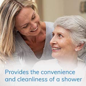 No-Rinse body wash application image suggests easy rinseless use.