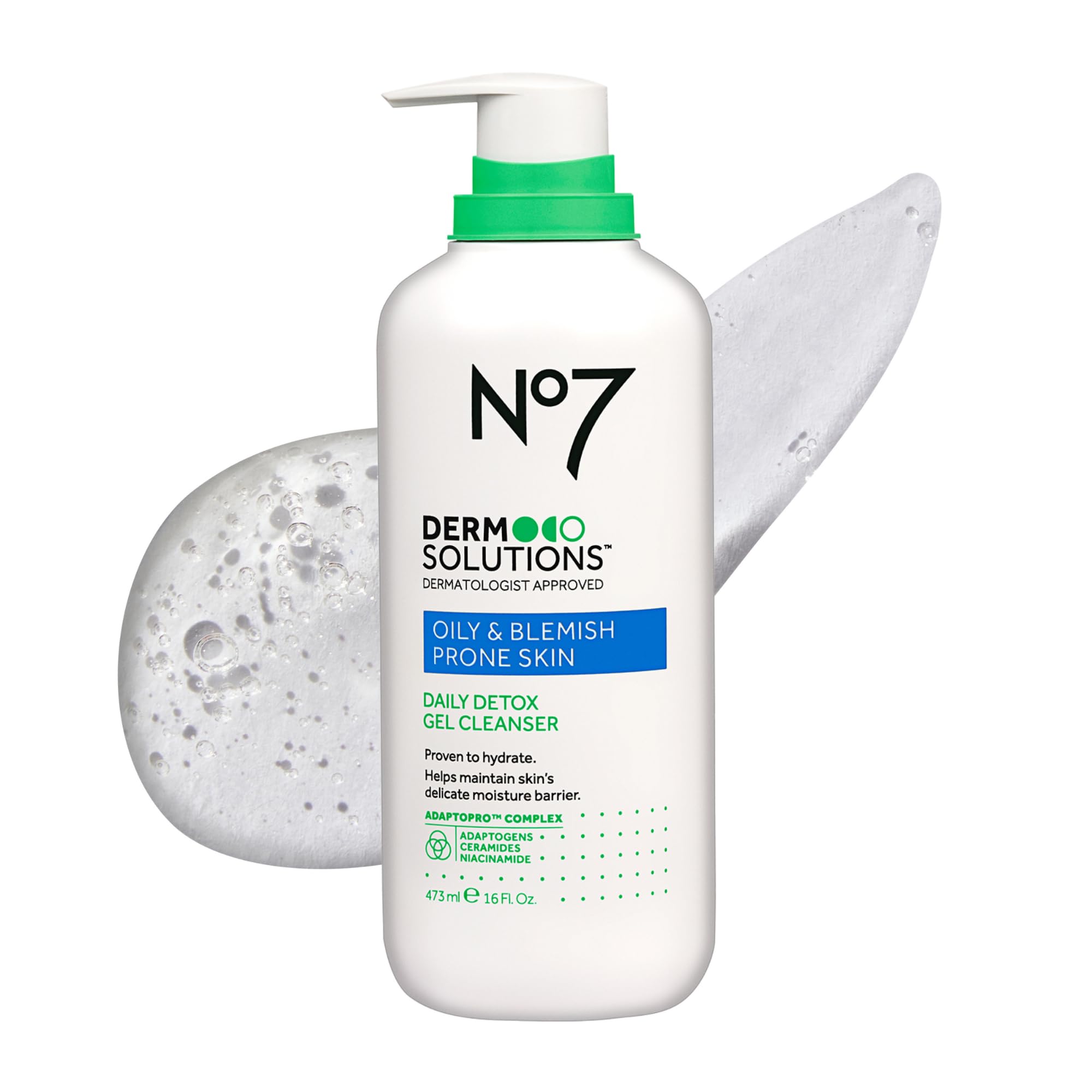 No7 Derm Solutions Daily Detox Foaming Wash bottle for oily skin.