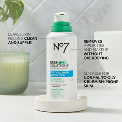 No7 Derm Solutions Daily Detox Foaming Wash ceramides-icon on label highlighting barrier support.