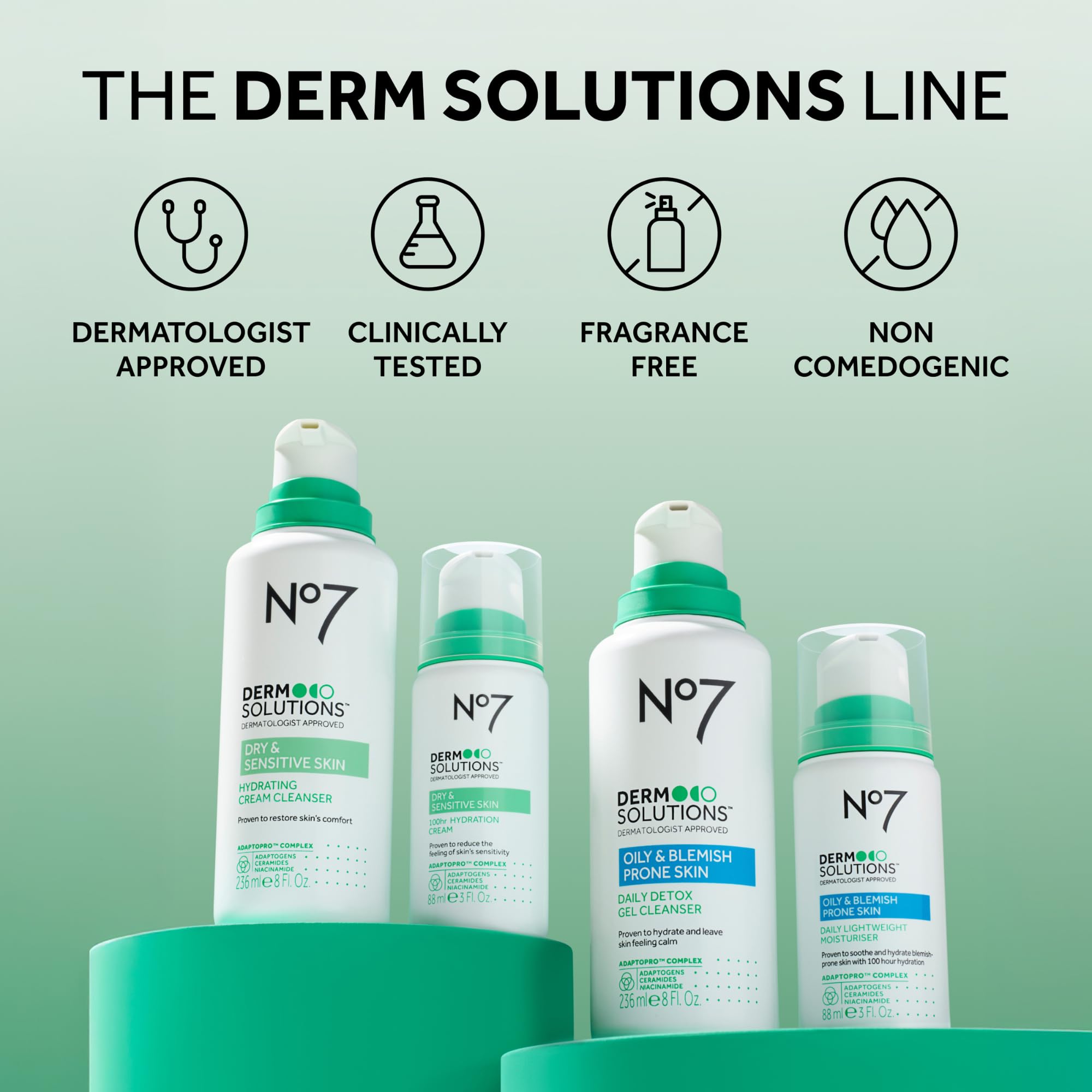No7 Derm Solutions Travel setup shown for on-the-go hydration.