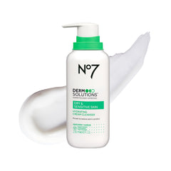 No7 Derm Solutions Hydrating Cleanser bottle shown for daily gentle cleansing ideal for dry skin