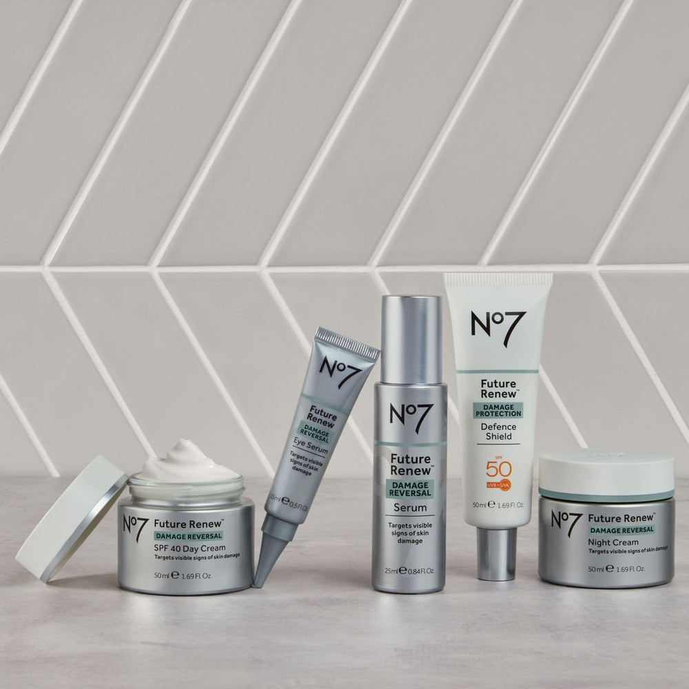 No7 Future Renew Defense Shield skincare routine compatibility under makeup.