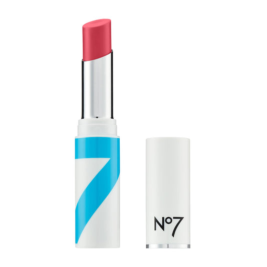 No7 HydraLuminous Lip Balm Blush packshot shows sheer color and hydration