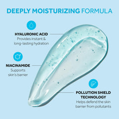 Applying No7 HydraLuminous+ around the eyes for a smooth finish.