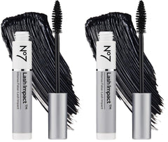 No7 Lash Impact Mascara bottle close-up with sleek packaging and rich black formula.
