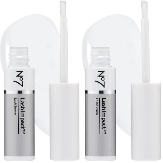 No7 Lash Impact Serum bottle close-up for lash and brow care