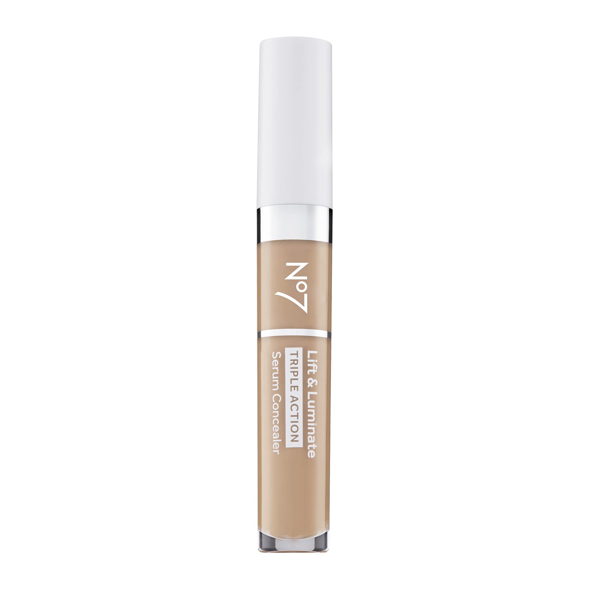 No7 Lift & Luminate concealer bottle application for smooth, brightened skin and long-lasting wear.