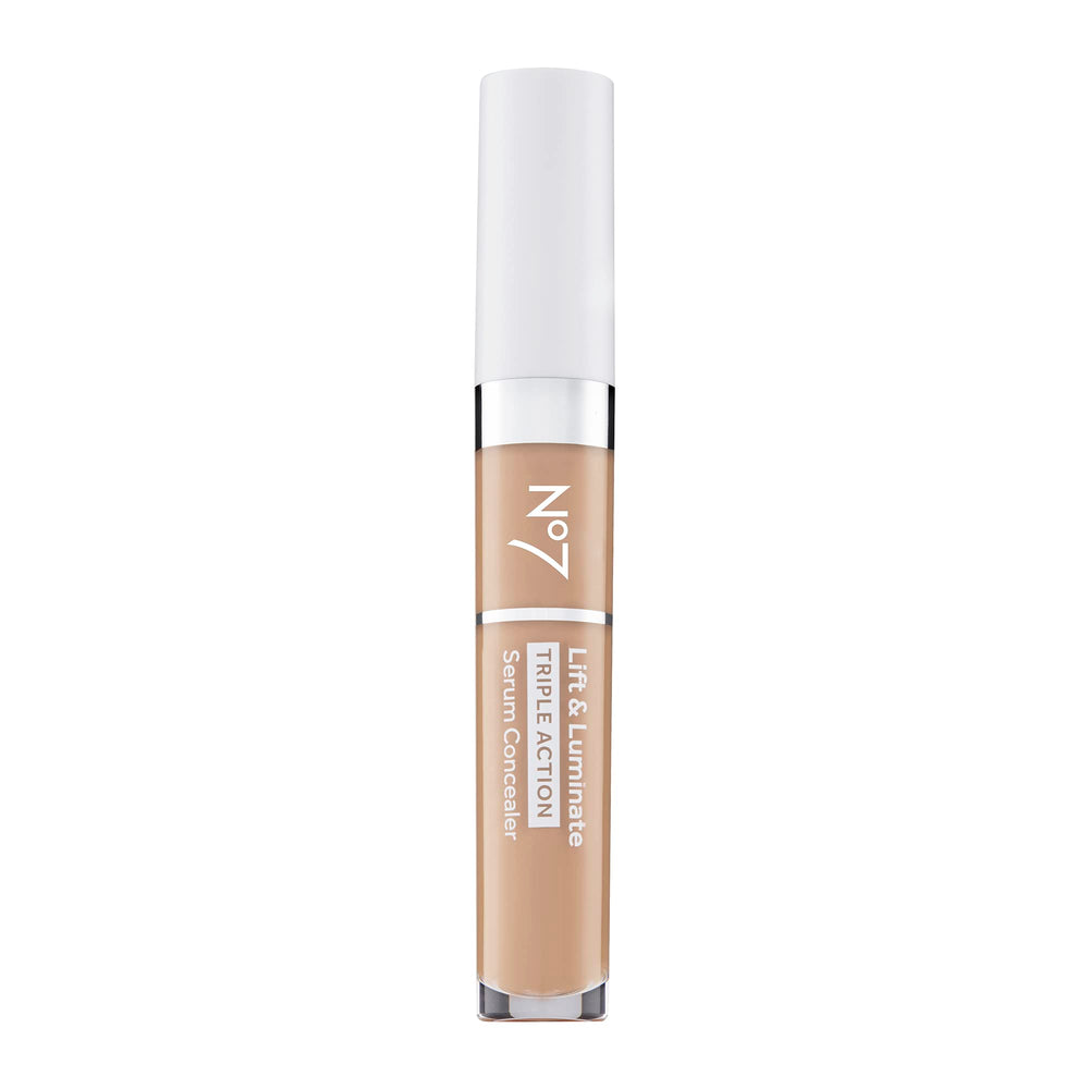 No7 Lift & Luminate concealer bottle application for smooth, brightened skin and long-lasting wear.