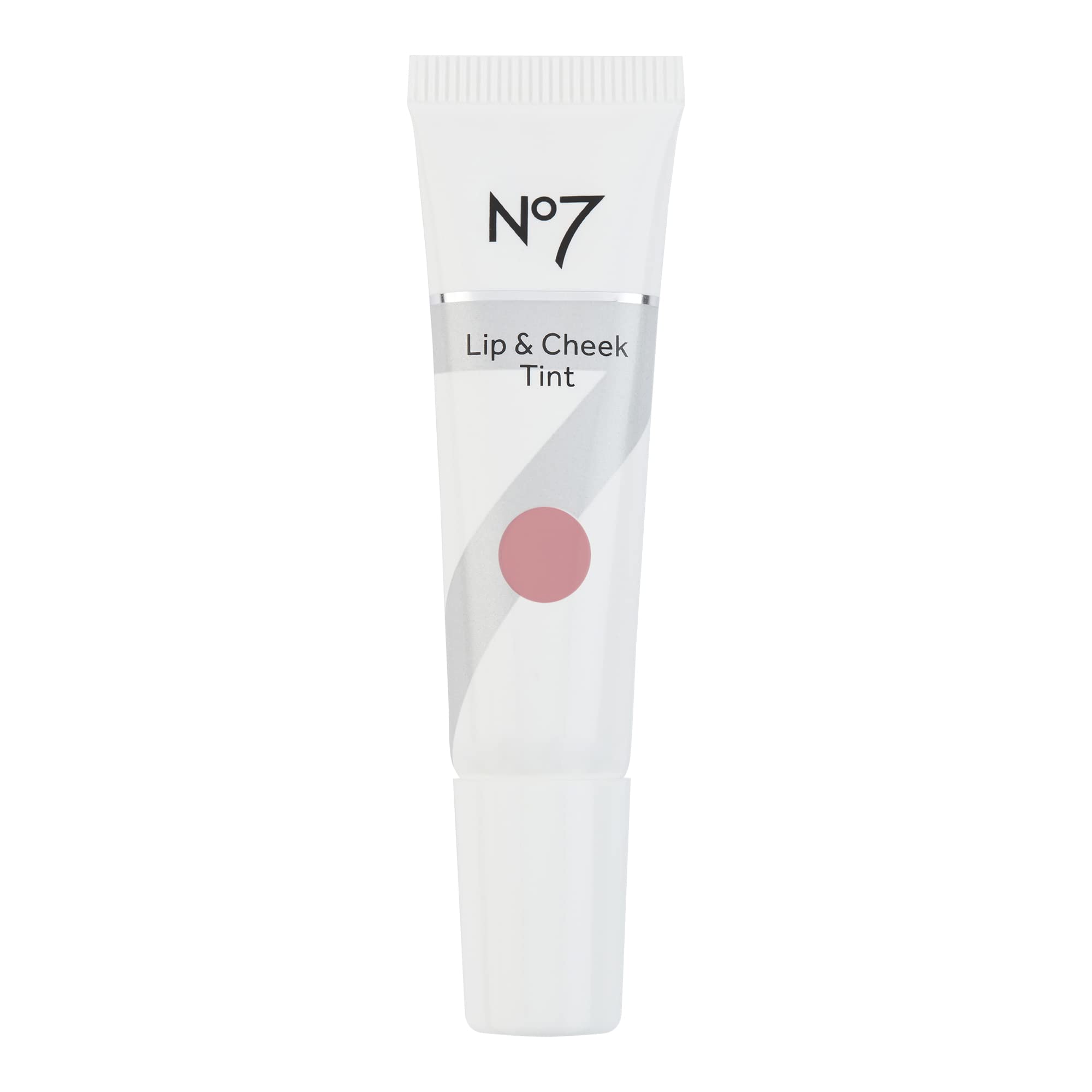 No7 Lip & Cheek Tint Dusk Pink tube close-up for portable color
