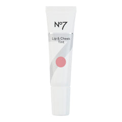 No7 Lip & Cheek Tint Dusk Pink tube close-up for portable color