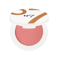 No7 Matte Powder Blush Pomegranate swatches demonstrating seamless blend and natural glow