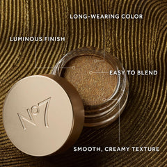 Blendable pigment from No7 Pro Artist Cream Eyeshadow builds depth and dimension.