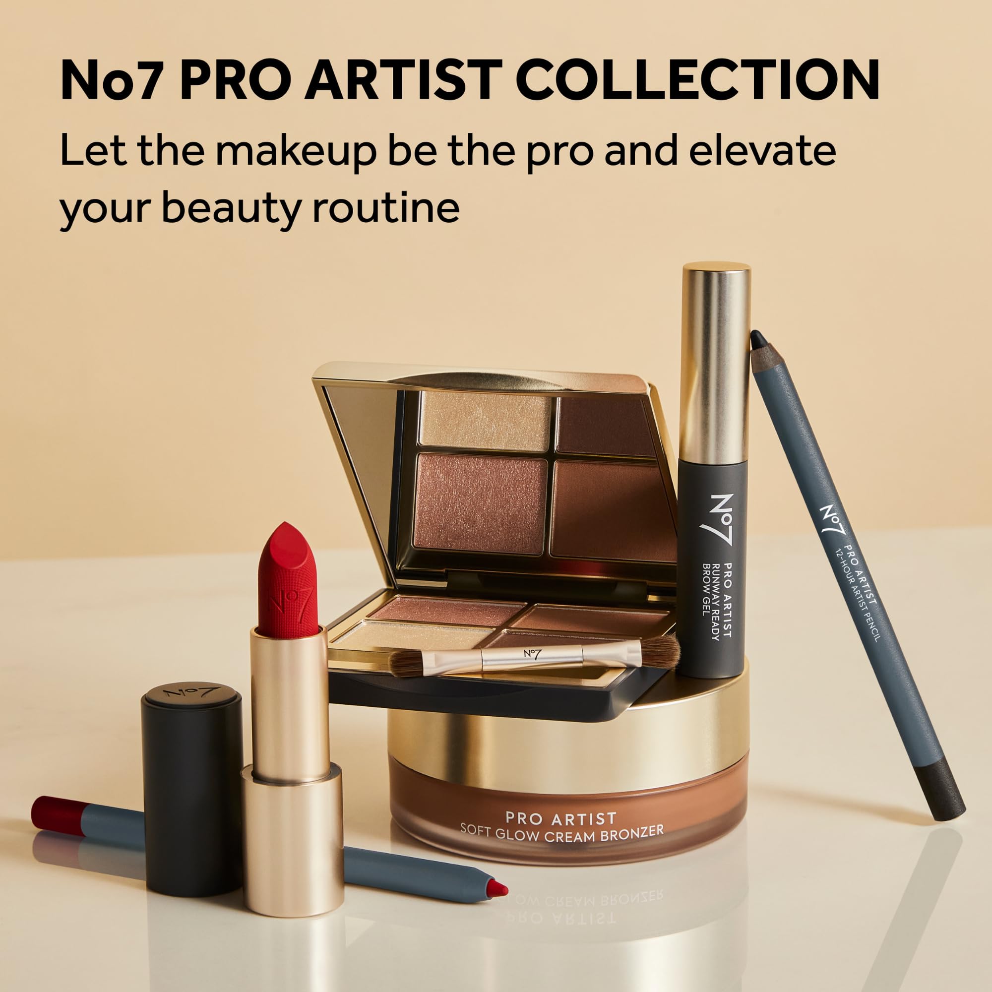Compact No7 Pro Artist Eyeshadow Palette ready for everyday or travel use.