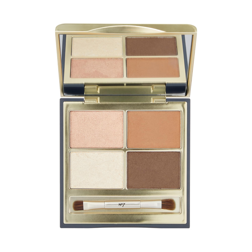 No7 Pro Artist Eyeshadow Palette packaging shows sleek travel-friendly design.