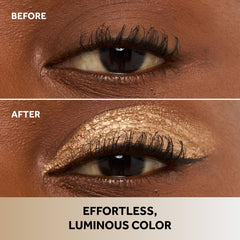 No7 Pro Artist Gilded Glimmer bronze swatch highlights rich pigment with long-lasting wear.