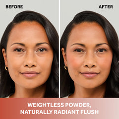 No7 Pro Artist Luxe blush on apples for soft, buildable color.