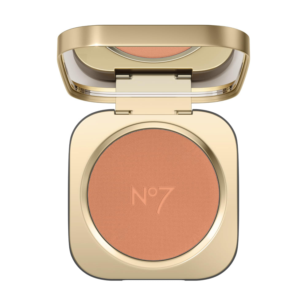 No7 Pro Artist Luxe Powder Blush compact with coral shade for natural flush.
