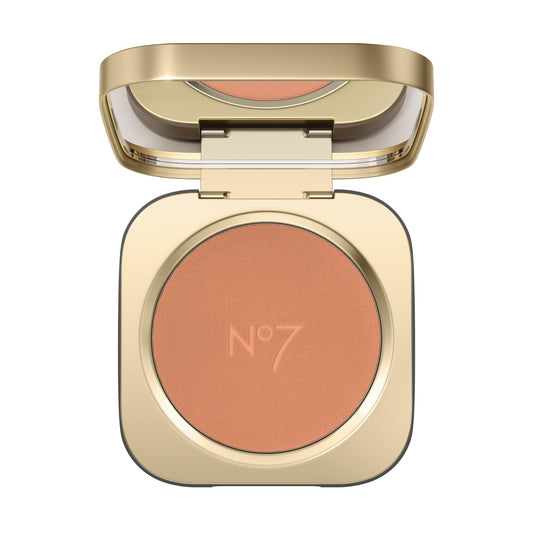 No7 Pro Artist Luxe Powder Blush compact with coral shade for natural flush.