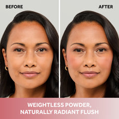 No7 Luxe blush texture demonstrates soft-focus finish for subtler glow