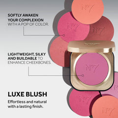 Soft-focus finish from No7 Pro Artist Luxe enhances skin texture.