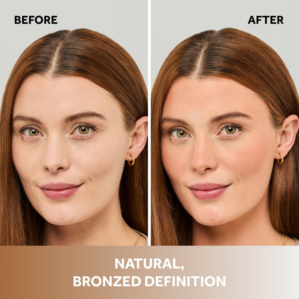 No7 Soft Glow Bronzer swirls on skin for natural definition and warmth.