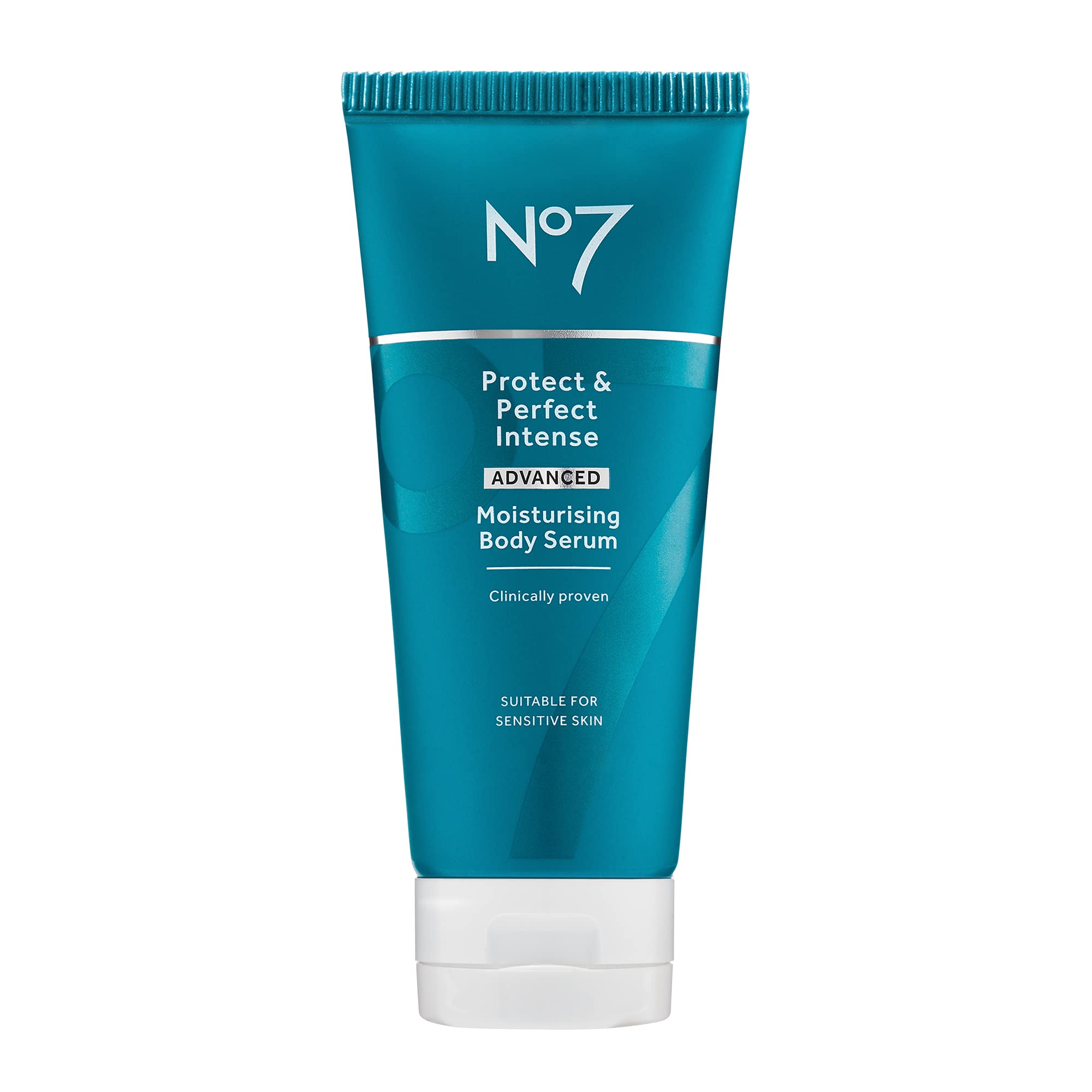 No7 Protect & Perfect Body Serum bottle pour for quick hydration