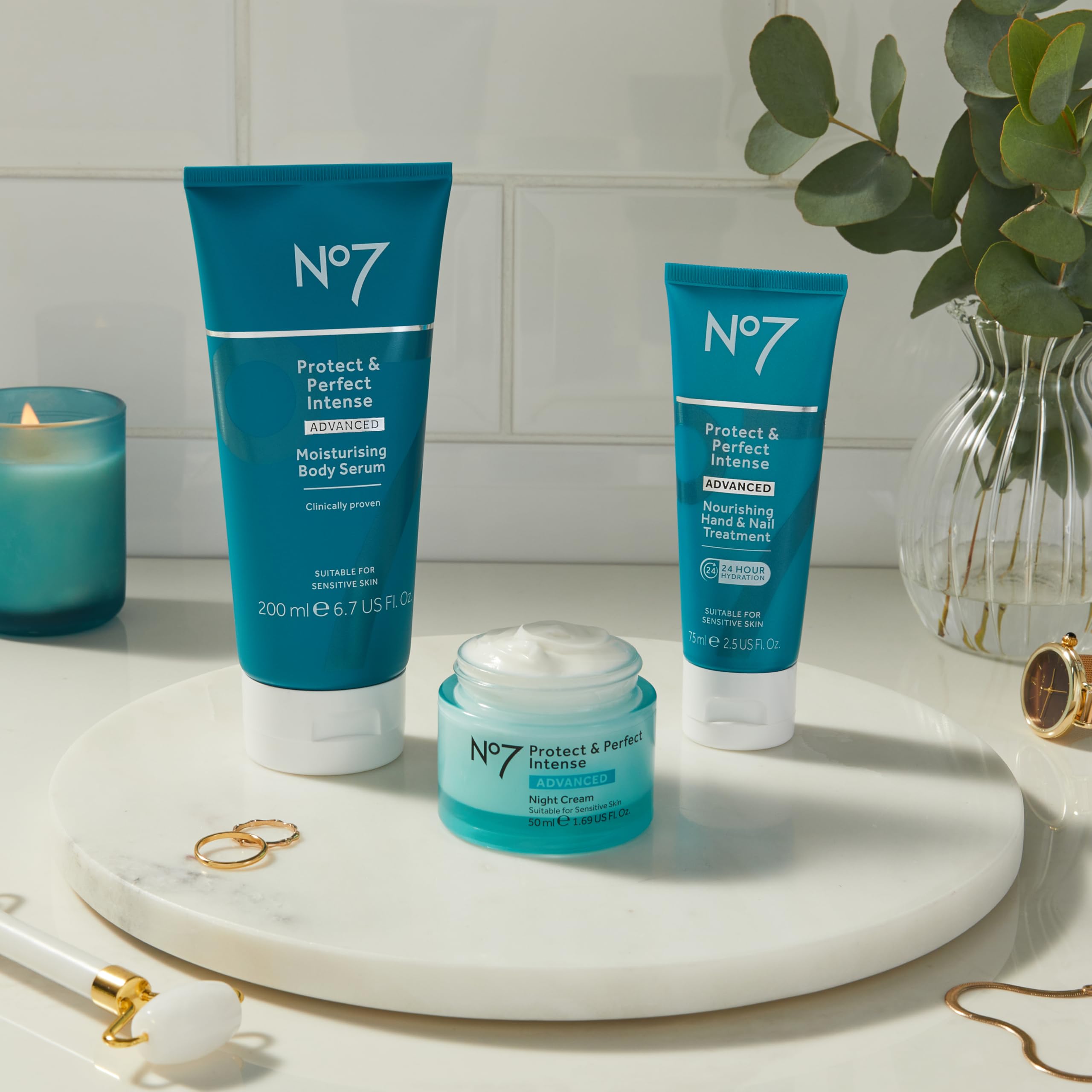 No7 Protect & Perfect Body Serum soft finish on skin for light feel