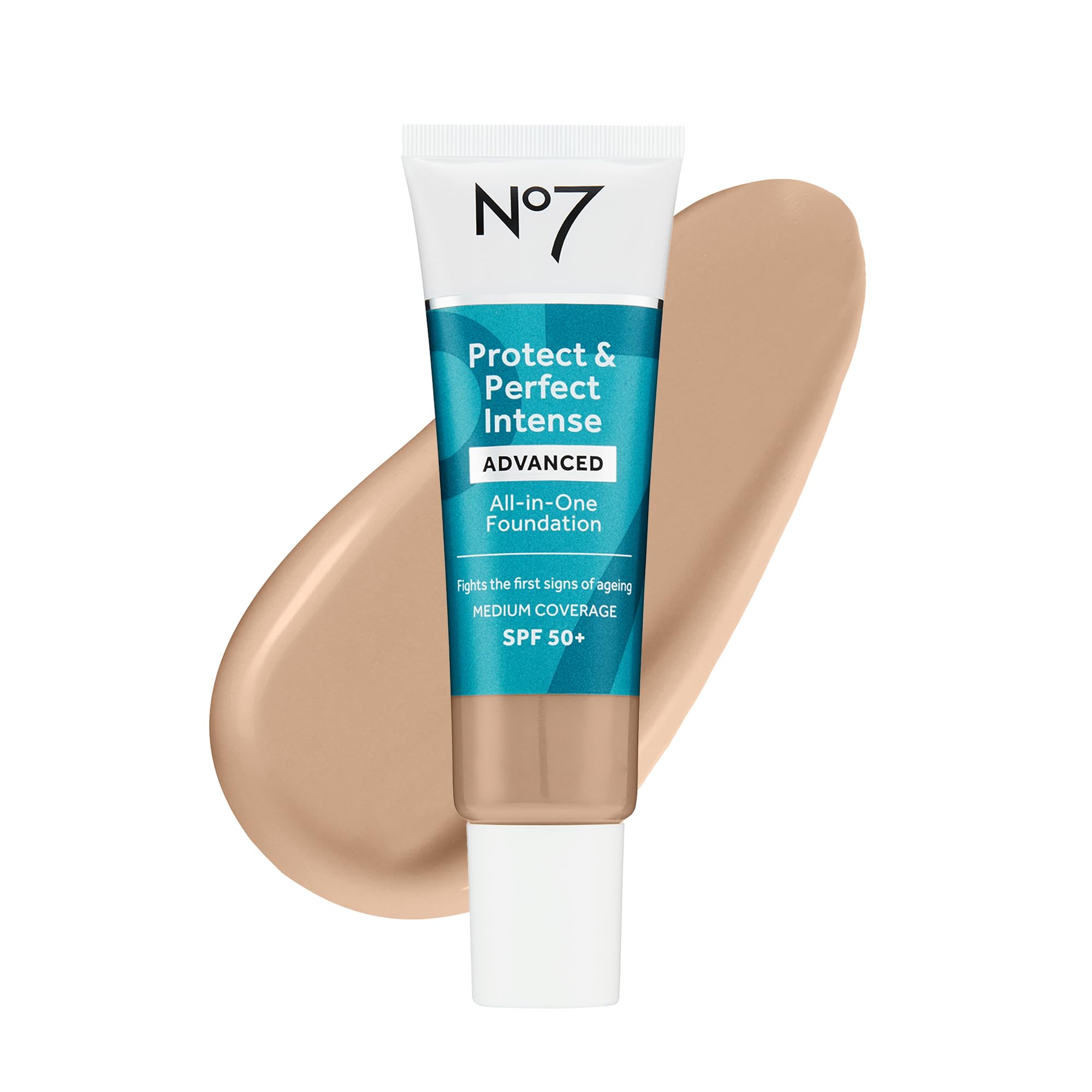 No7 Protect & Perfect foundation Cool Ivory bottle with hydration and pore blur