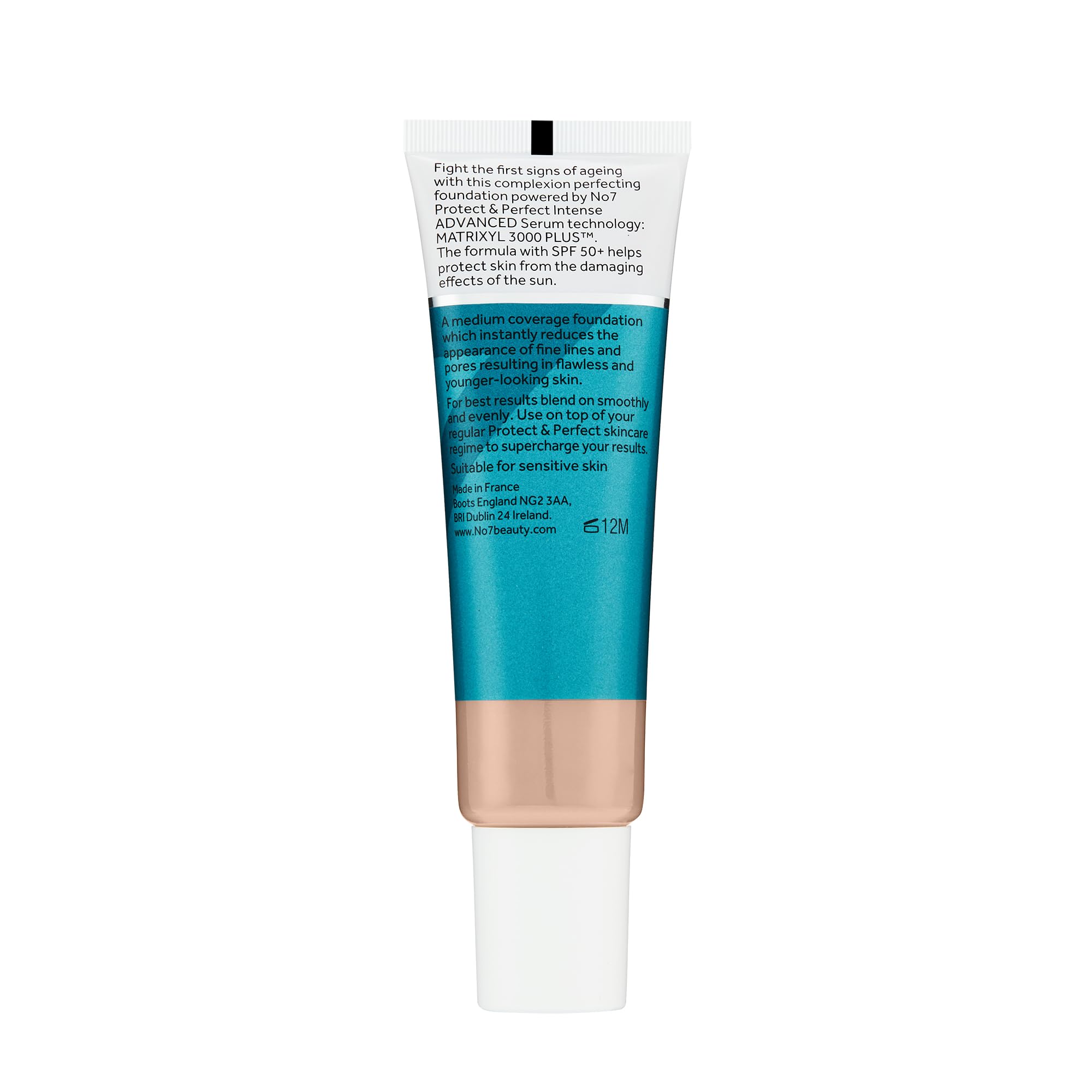 No7 Protect & Perfect Foundation worn on skin with a natural glow and smooth finish.