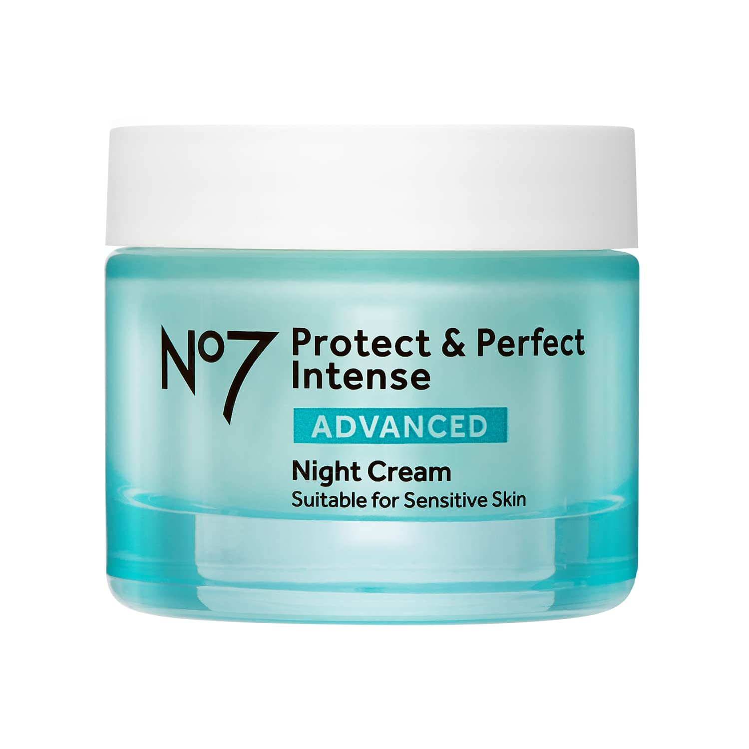 No7 Protect & Perfect night-cream tube close-up showing rich texture for overnight hydration.