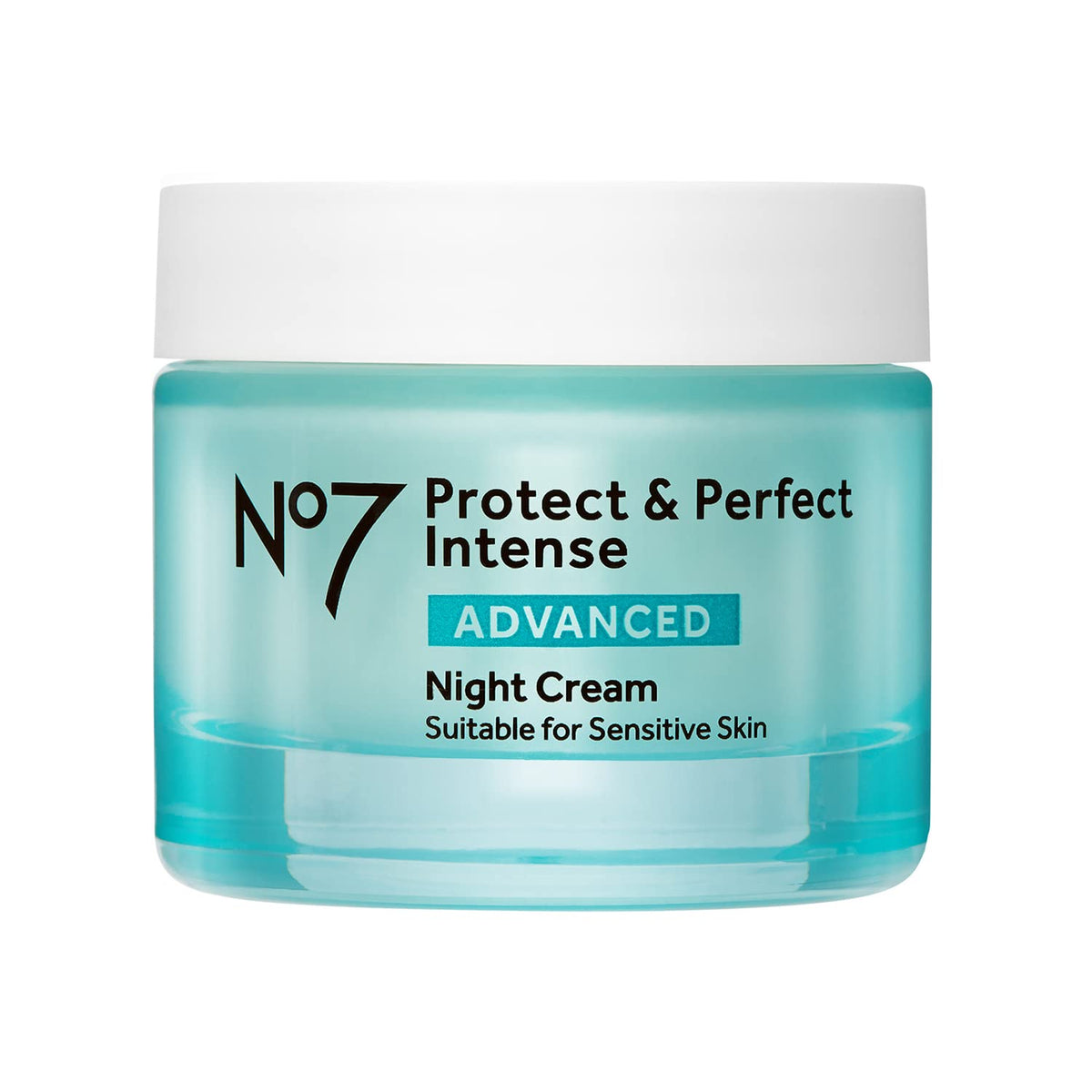 No7 Protect & Perfect night-cream tube close-up showing rich texture for overnight hydration.