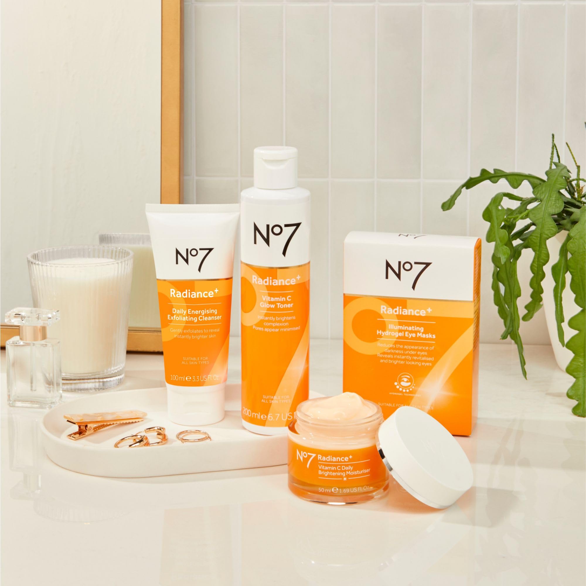 No7 Radiance+ lifestyle shot showing an awake look after use