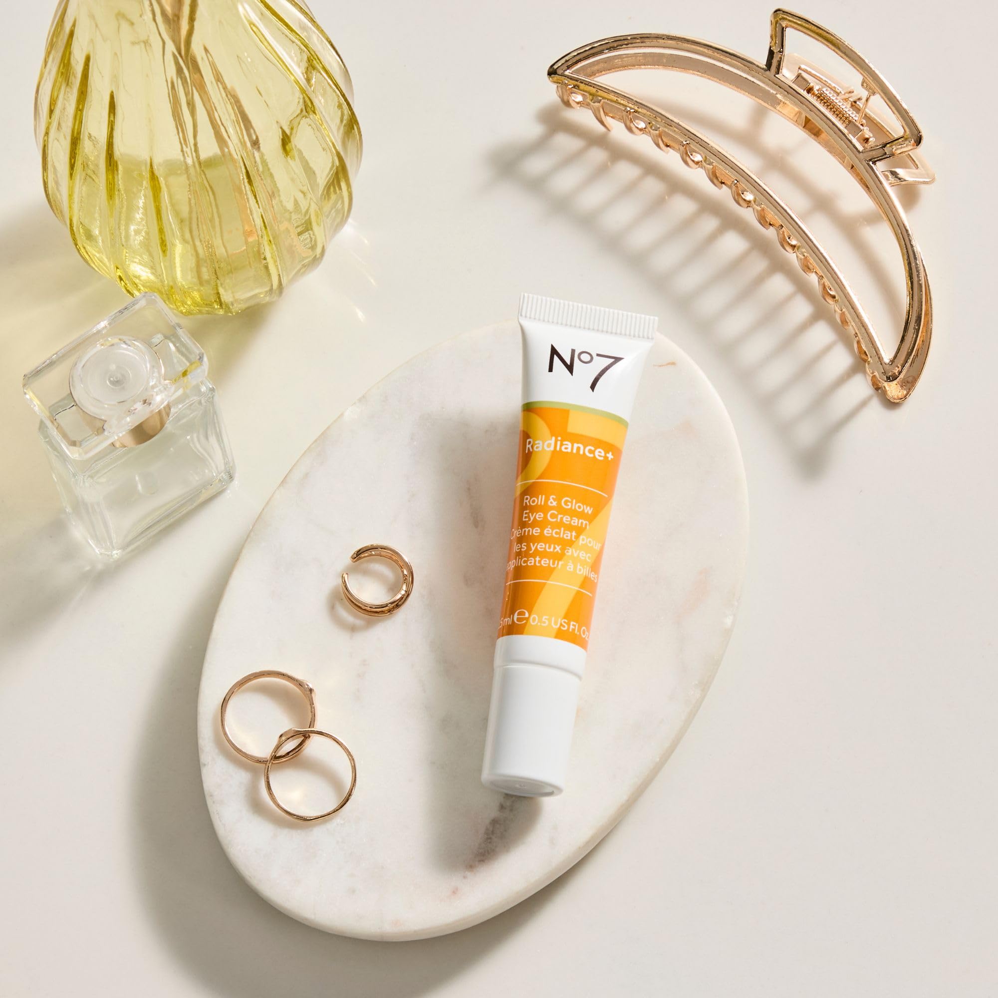 No7 Radiance+ even-tone color correction swatch for under-eye area